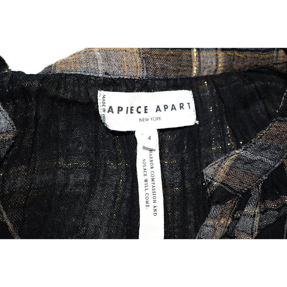 Apiece Apart - Agata Top - CP Shades Style Double Cotton Plaid w/Metallic, 4 - Picture 4 of 10